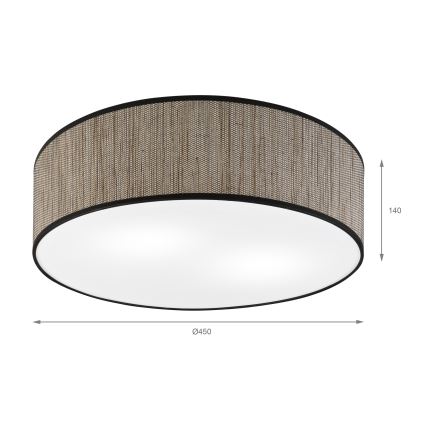 Griestu lampa SIRJA 2xE27/15W/230V Ø 45 cm brūna