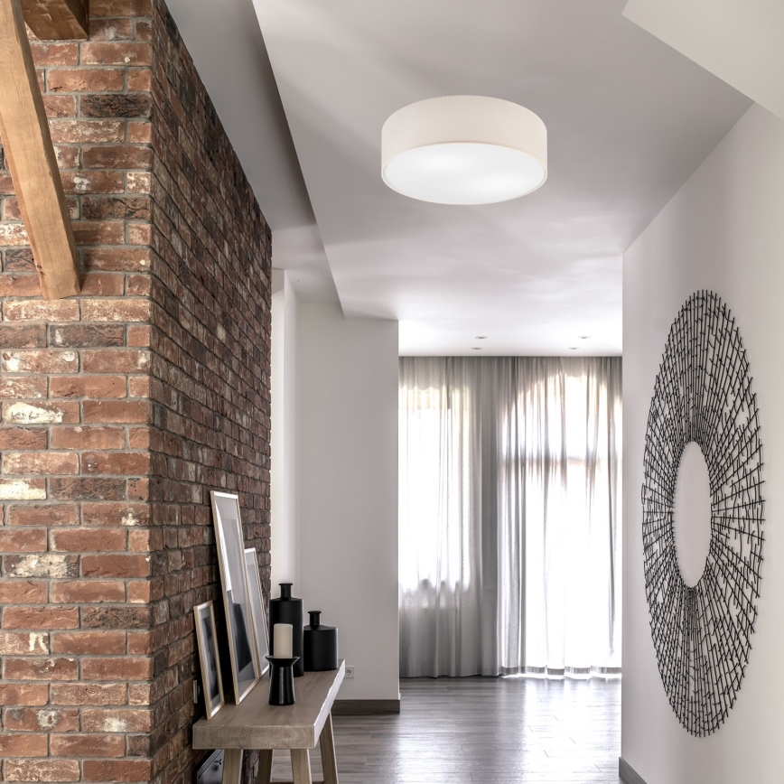 Griestu lampa SIRJA 2xE27/60W/230V d. 45 cm krēmkrāsa