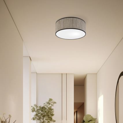Griestu lampa SIRJA 2×E27/15W/230V, Ø 35 cm, brūna