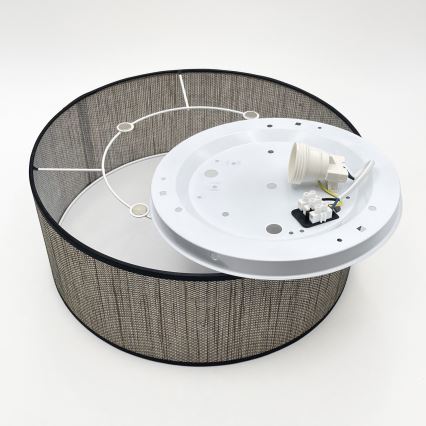 Griestu lampa SIRJA 2×E27/15W/230V, Ø 35 cm, brūna