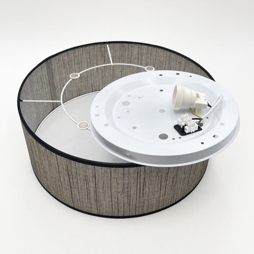 Griestu lampa SIRJA 2×E27/15W/230V, Ø 35 cm, brūna