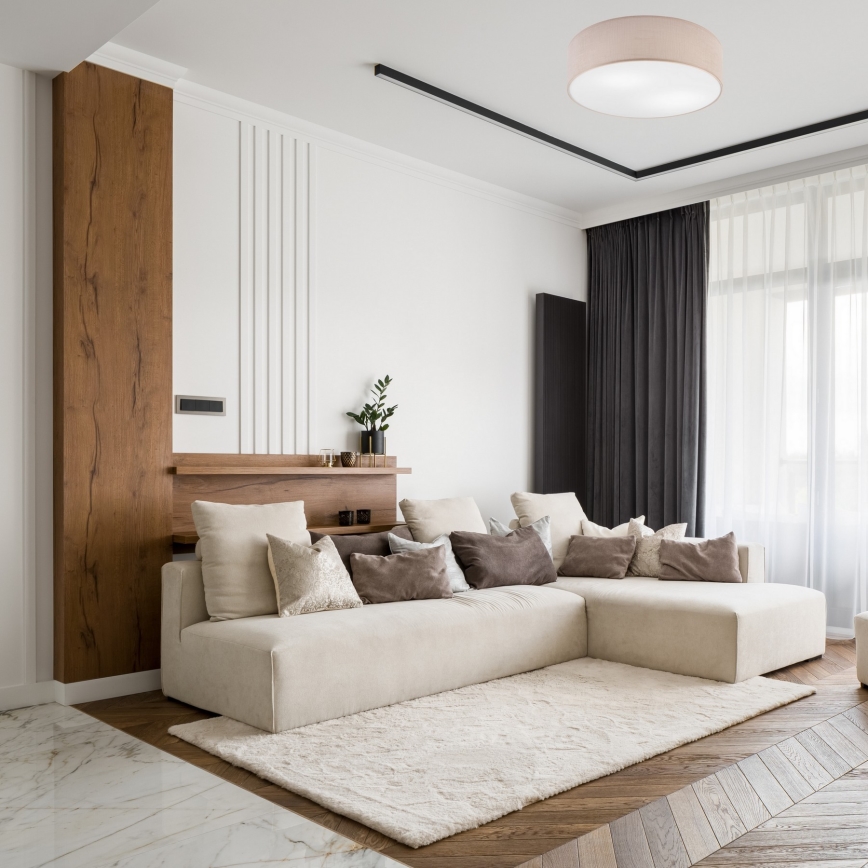 Griestu lampa SIRJA DOUBLE 4xE27/15W/230V d. 45 cm bēša