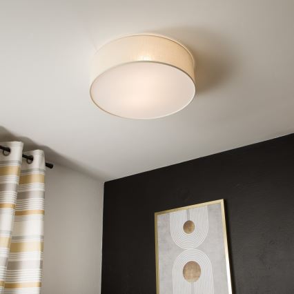 Griestu lampa SIRJA DOUBLE 4xE27/15W/230V d. 45 cm krēmkrāsa