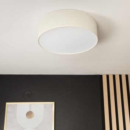 Griestu lampa SIRJA DOUBLE 4xE27/15W/230V d. 45 cm krēmkrāsa