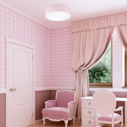 Griestu lampa SIRJA PASTEL 2xE27/15W/230V Ø 45 cm rozā