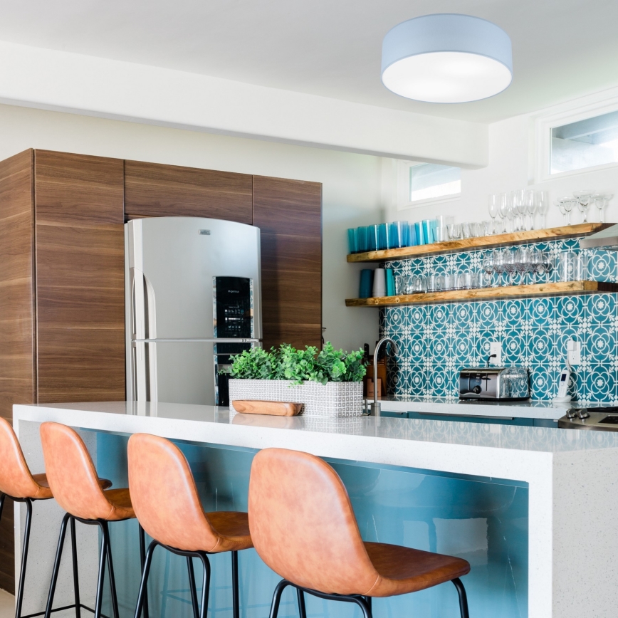 Griestu lampa SIRJA PASTEL 2xE27/15W/230V Ø 45 cm zila