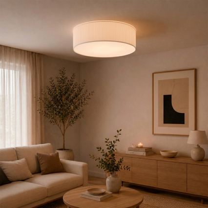 Griestu lampa SIRJA PLISADO 4xE27/15W/230V Ø 45 cm balta