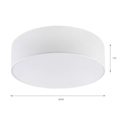 Griestu lampa SIRJA PLISADO 4xE27/15W/230V Ø 45 cm balta