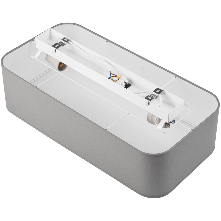 Griestu lampa SIRJA SQUARE 2xE27/15W/230V pelēka