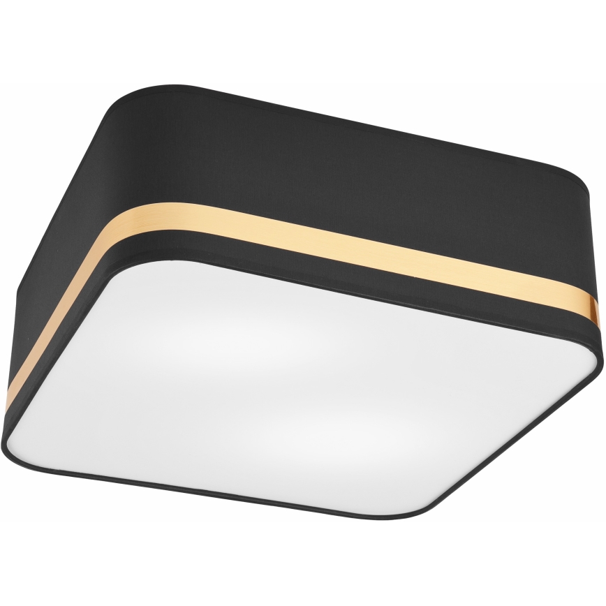 Griestu lampa SIRJA SQUARE 2xE27/60W/230V 35x35 cm melna
