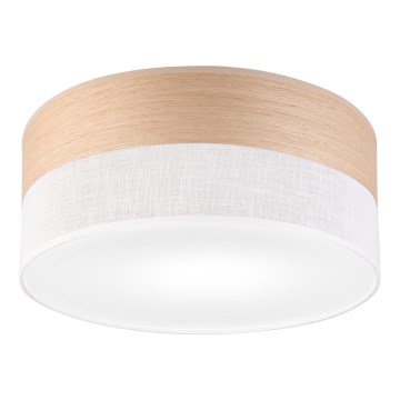 Griestu lampa SIRJA WOOD 1xE27/15W/230V d. 35 cm balta/ozols