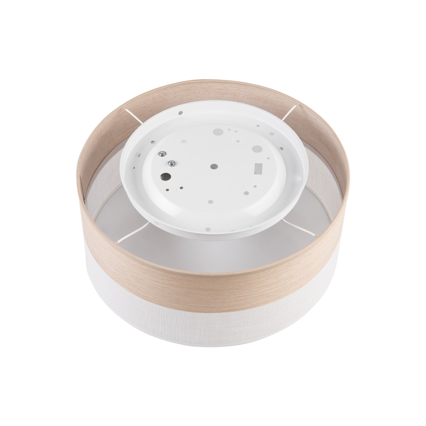 Griestu lampa SIRJA WOOD 1xE27/15W/230V d. 35 cm balta/ozols