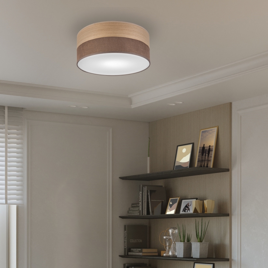 Griestu lampa SIRJA WOOD 1xE27/15W/230V d. 35 cm brūna/ozols
