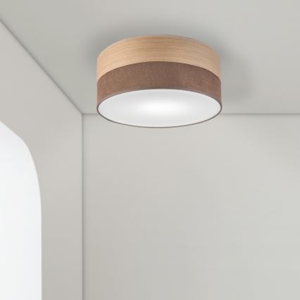 Griestu lampa SIRJA WOOD 1xE27/15W/230V d. 35 cm brūna/ozols