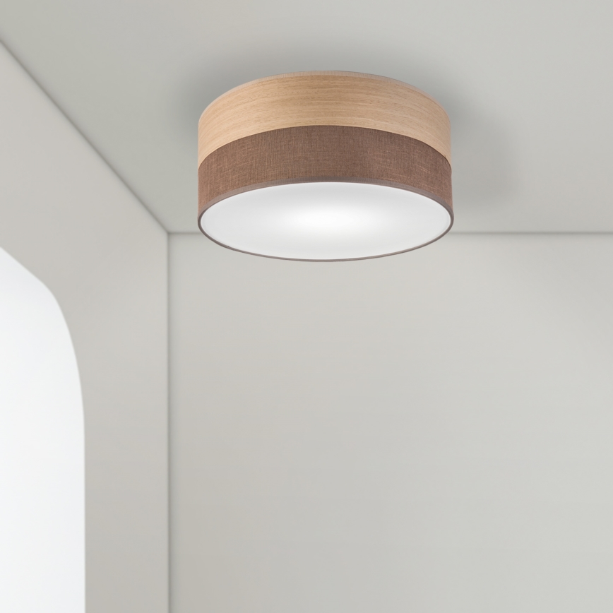 Griestu lampa SIRJA WOOD 1xE27/15W/230V d. 35 cm brūna/ozols