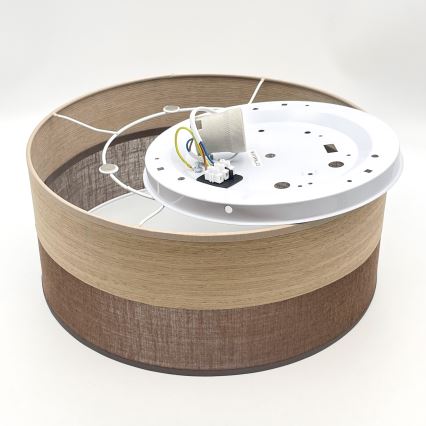Griestu lampa SIRJA WOOD 1xE27/15W/230V d. 35 cm brūna/ozols