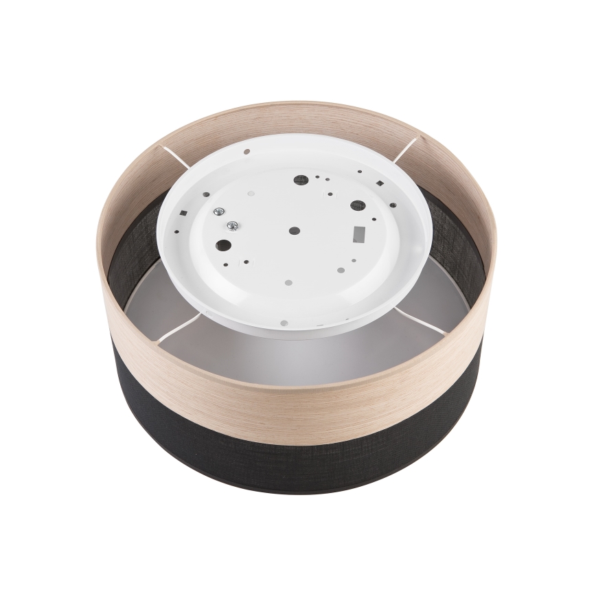 Griestu lampa SIRJA WOOD 1xE27/15W/230V d. 35 cm melna/ozols
