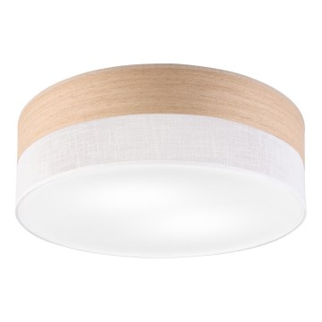 Griestu lampa SIRJA WOOD 2xE27/15W/230V d. 45 cm balta/ozols