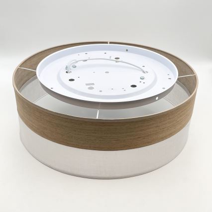 Griestu lampa SIRJA WOOD 2xE27/15W/230V d. 45 cm balta/ozols