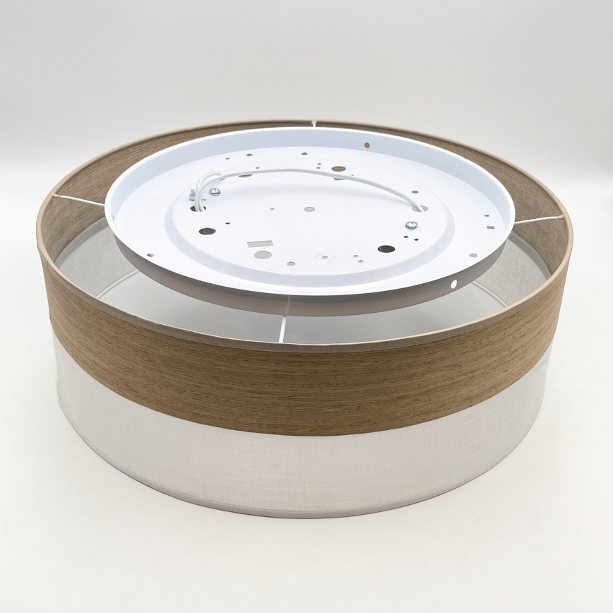 Griestu lampa SIRJA WOOD 2xE27/15W/230V d. 45 cm balta/ozols