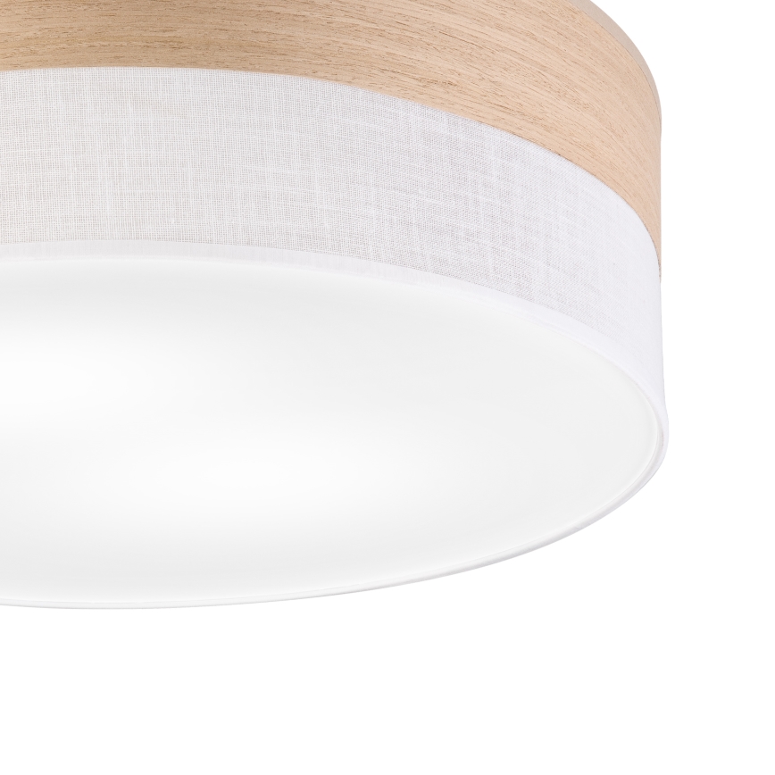 Griestu lampa SIRJA WOOD 2xE27/15W/230V d. 45 cm balta/ozols