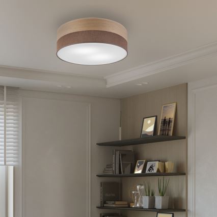 Griestu lampa SIRJA WOOD 2xE27/15W/230V d. 45 cm brūna/ozols