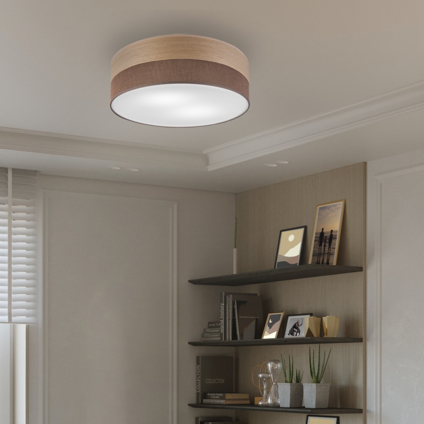 Griestu lampa SIRJA WOOD 2xE27/15W/230V d. 45 cm brūna/ozols