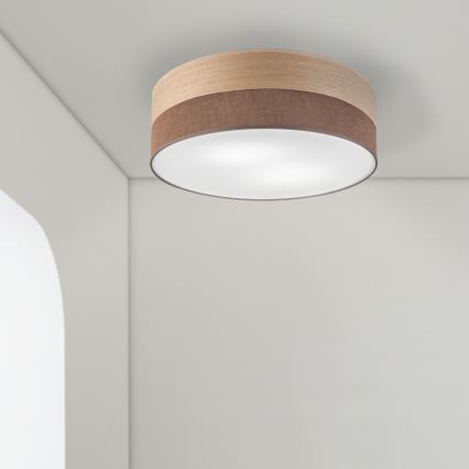 Griestu lampa SIRJA WOOD 2xE27/15W/230V d. 45 cm brūna/ozols