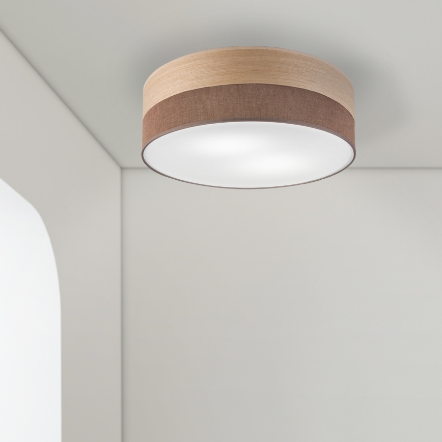 Griestu lampa SIRJA WOOD 2xE27/15W/230V d. 45 cm brūna/ozols