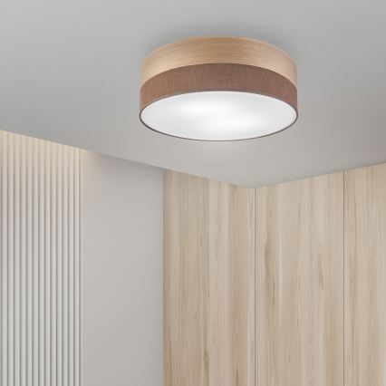 Griestu lampa SIRJA WOOD 2xE27/15W/230V d. 45 cm brūna/ozols