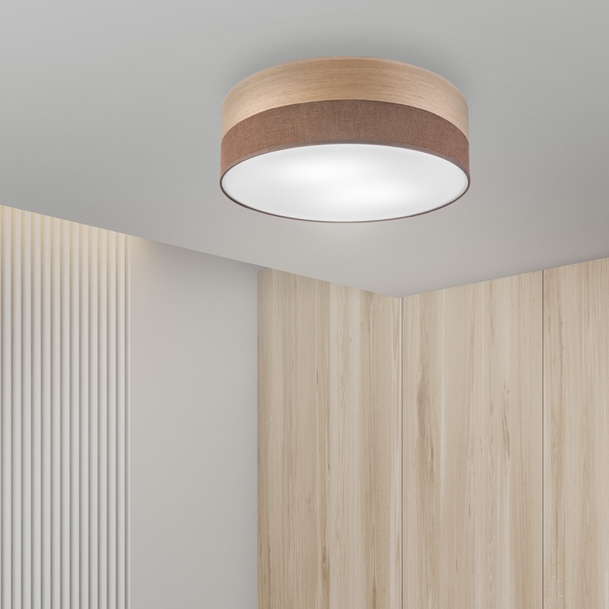 Griestu lampa SIRJA WOOD 2xE27/15W/230V d. 45 cm brūna/ozols