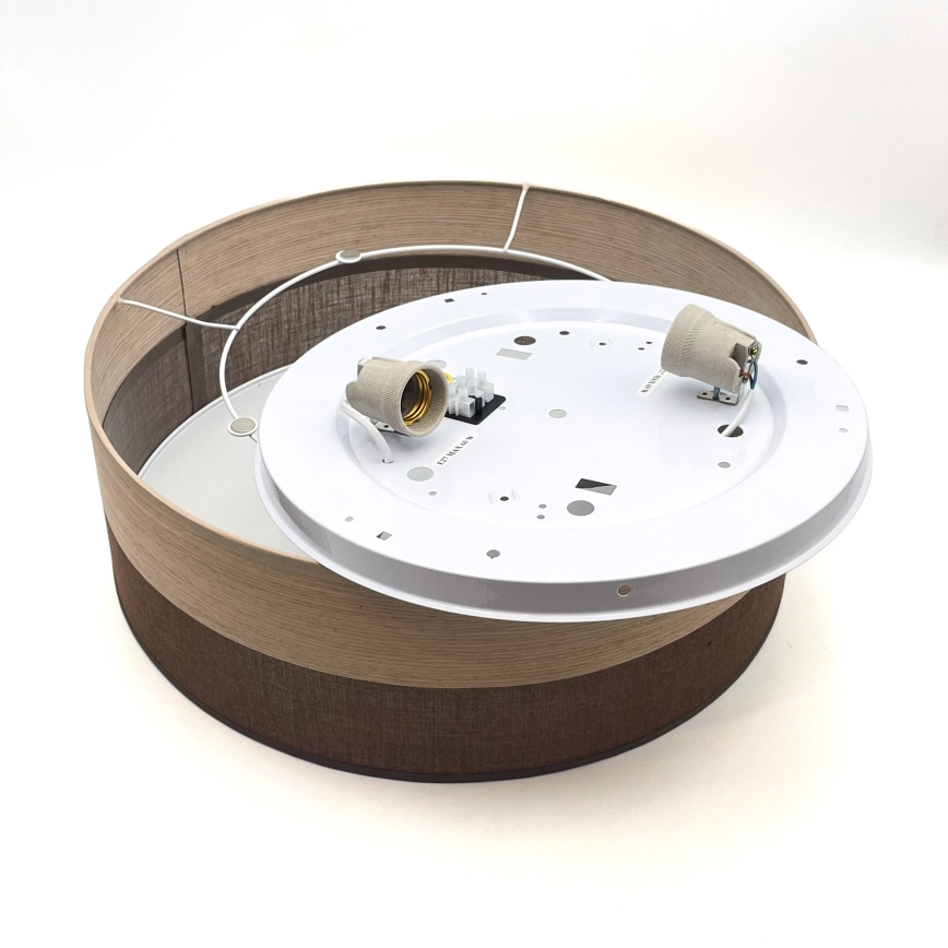 Griestu lampa SIRJA WOOD 2xE27/15W/230V d. 45 cm brūna/ozols