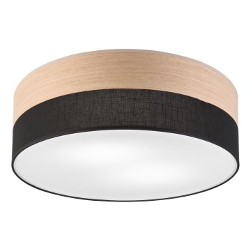Griestu lampa SIRJA WOOD 2xE27/15W/230V d. 45 cm melna/ozols