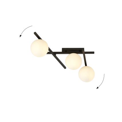 Griestu lampa SMART 3xE14/10W/230V melna/balta