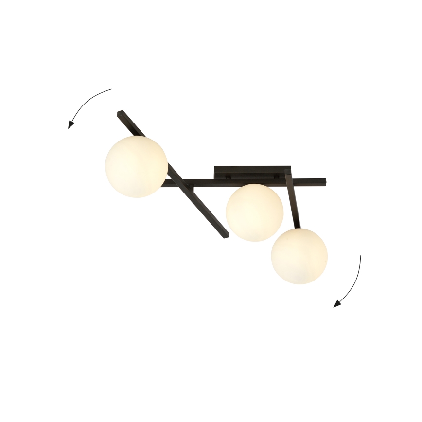 Griestu lampa SMART 3xE14/10W/230V melna/balta