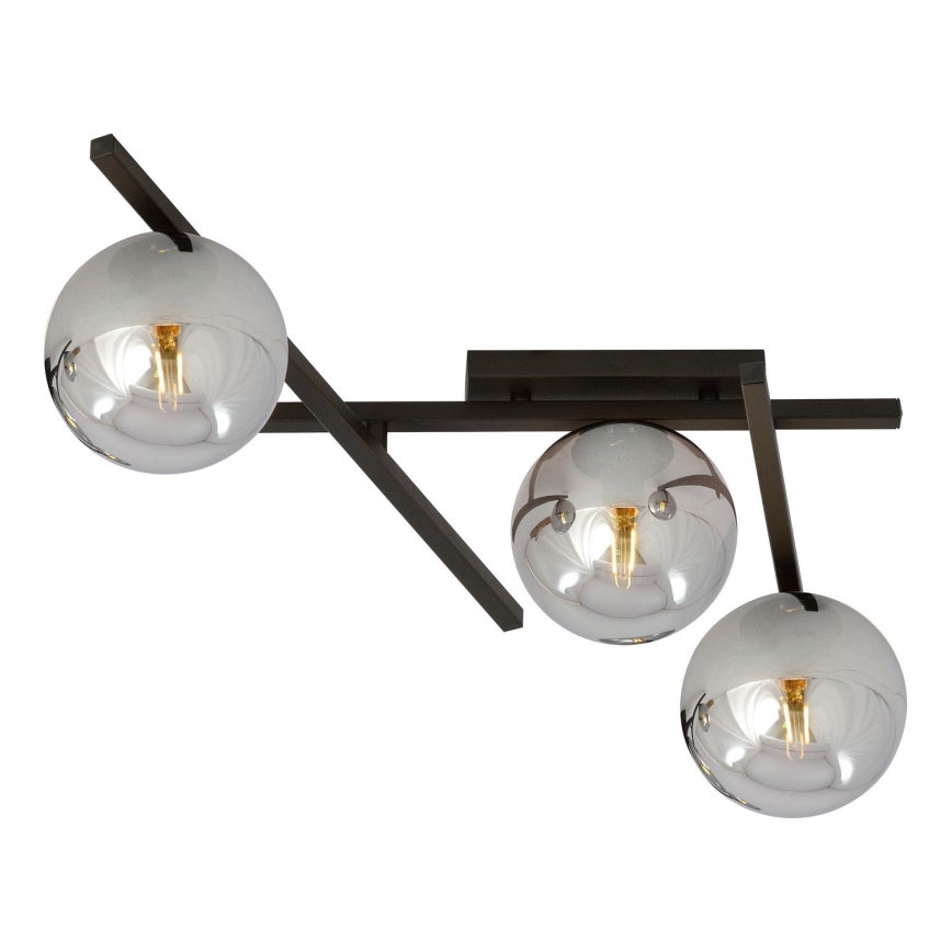 Griestu lampa SMART 3xE14/10W/230V melna/pelēka