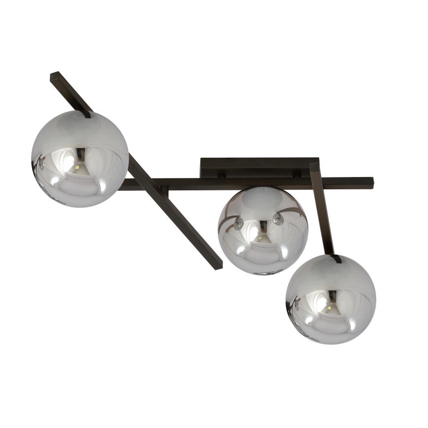Griestu lampa SMART 3xE14/10W/230V melna/pelēka