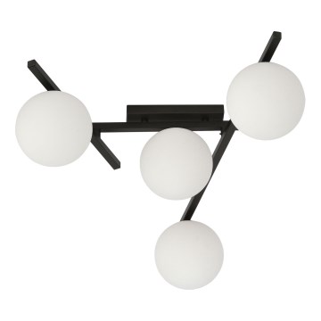Griestu lampa SMART 4xE14/10W/230V melna/balta
