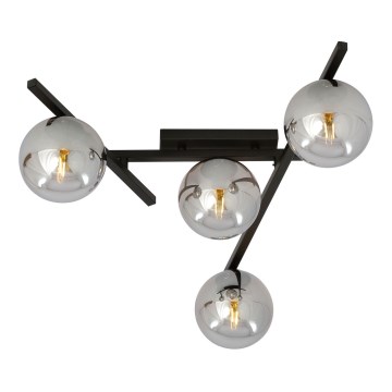 Griestu lampa SMART 4xE14/10W/230V melna/pelēka