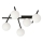 Griestu lampa SMART 5xE14/10W/230V melna/balta