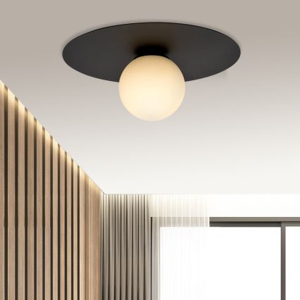 Griestu lampa SOLAR 1xE14/10W/230V melna/balta
