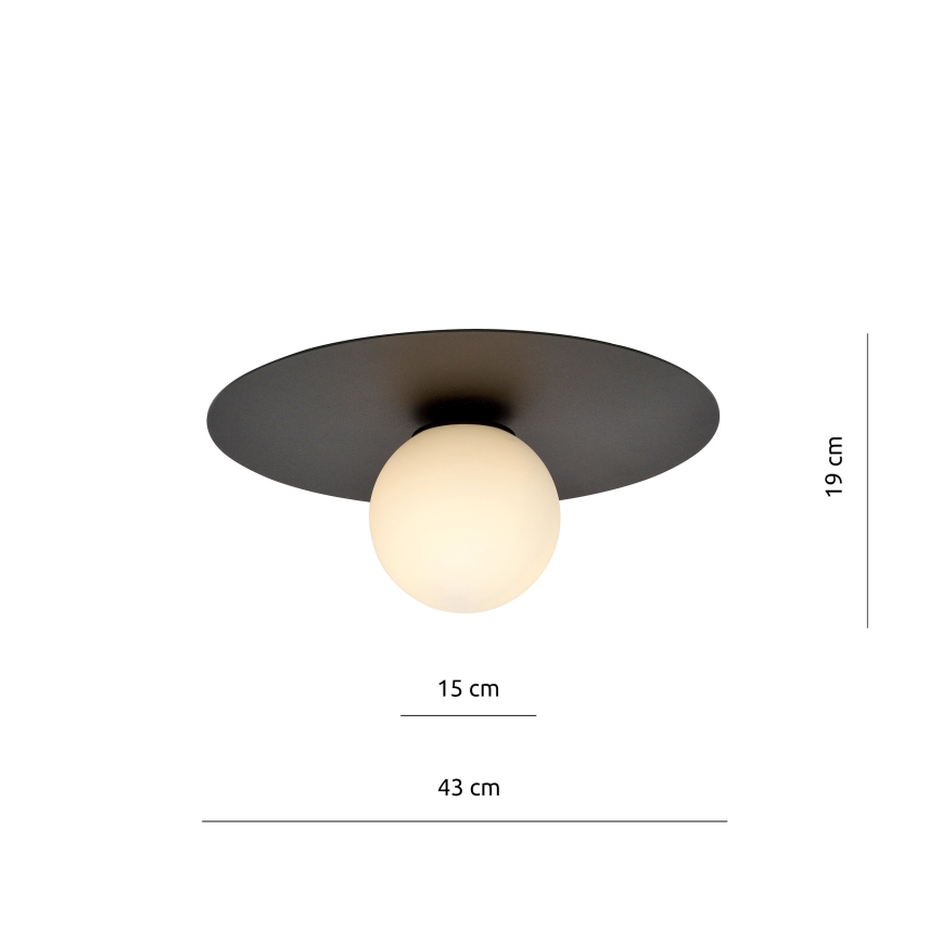 Griestu lampa SOLAR 1xE14/10W/230V melna/balta