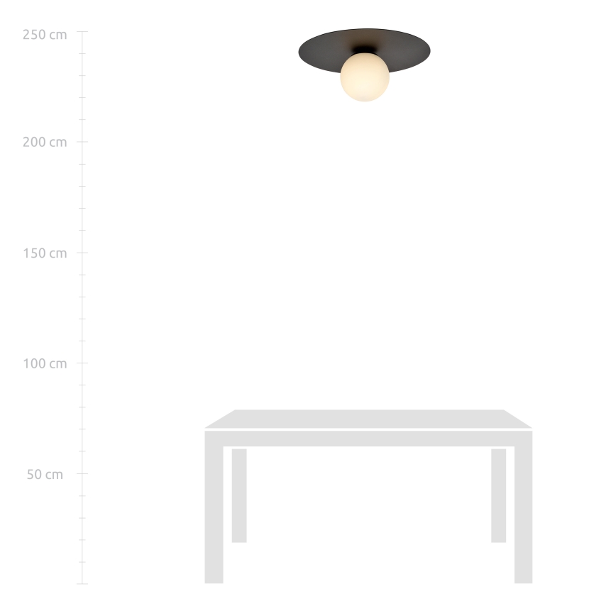 Griestu lampa SOLAR 1xE14/10W/230V melna/balta