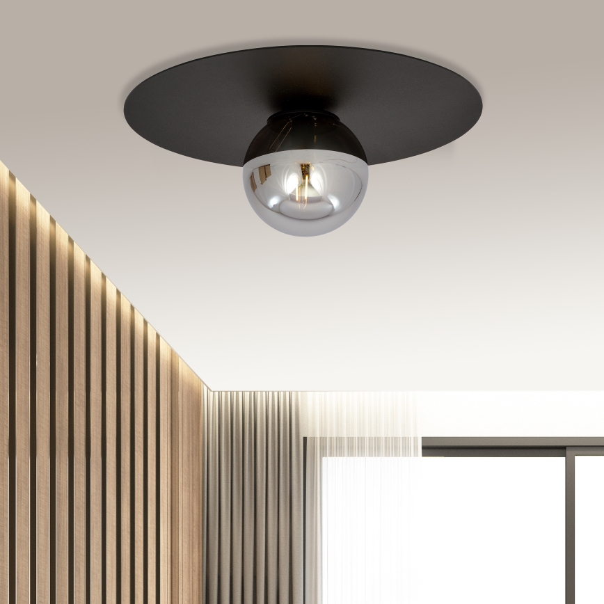 Griestu lampa SOLAR 1xE14/10W/230V melna/pelēka
