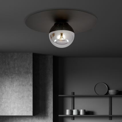 Griestu lampa SOLAR 1xE14/10W/230V melna/pelēka