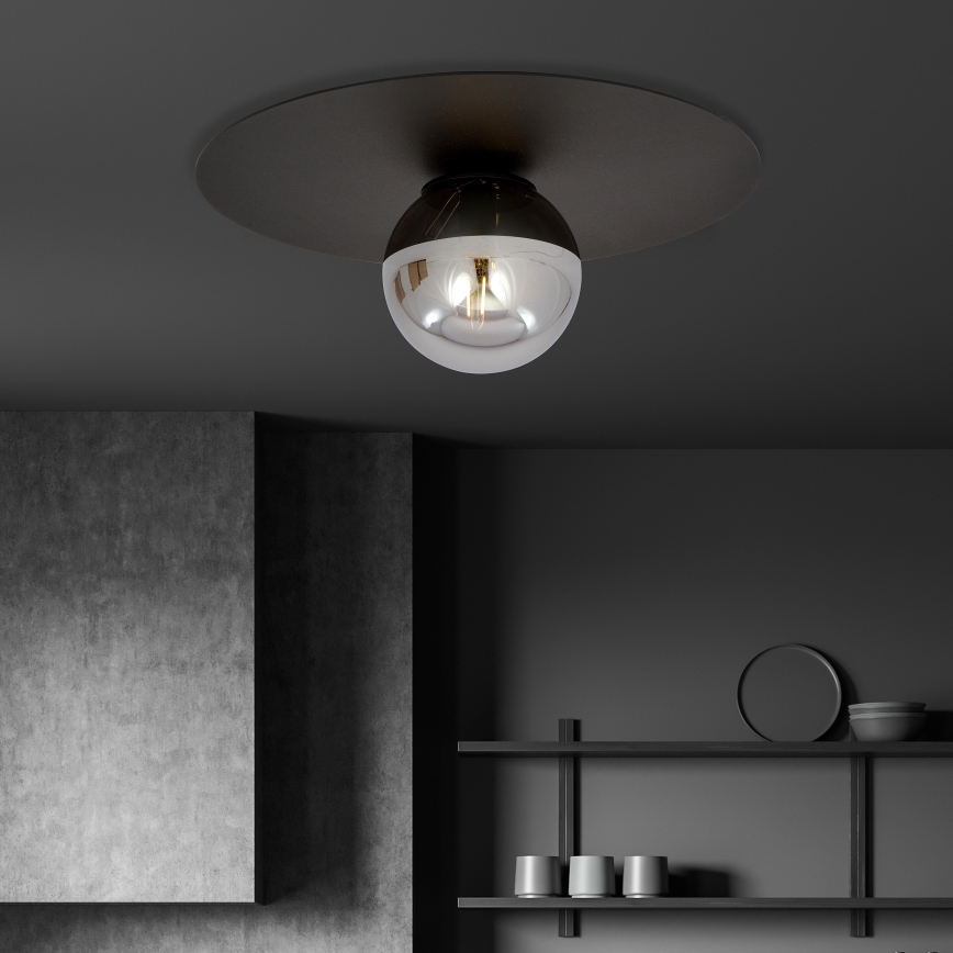 Griestu lampa SOLAR 1xE14/10W/230V melna/pelēka