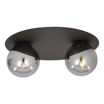 Griestu lampa SOLAR 2xE14/10W/230V melna/pelēka