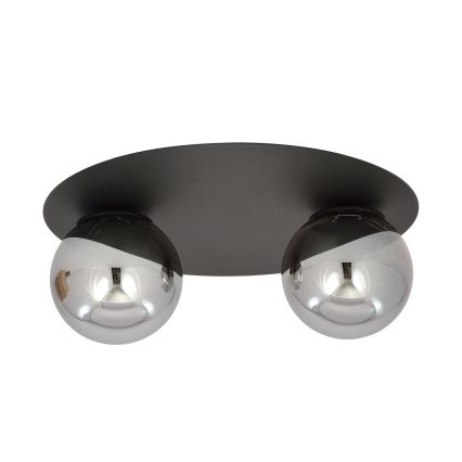 Griestu lampa SOLAR 2xE14/10W/230V melna/pelēka