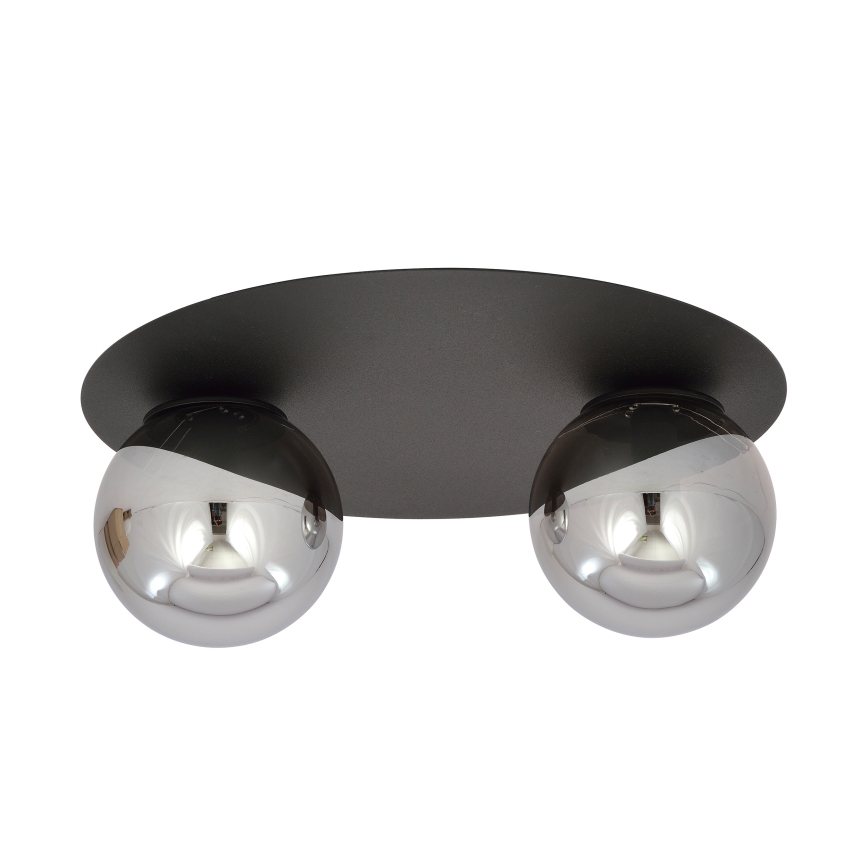 Griestu lampa SOLAR 2xE14/10W/230V melna/pelēka
