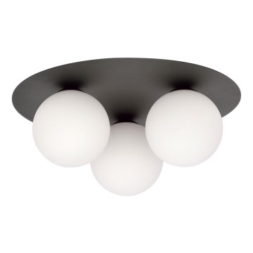 Griestu lampa SOLAR 3xE14/10W/230V melna/balta